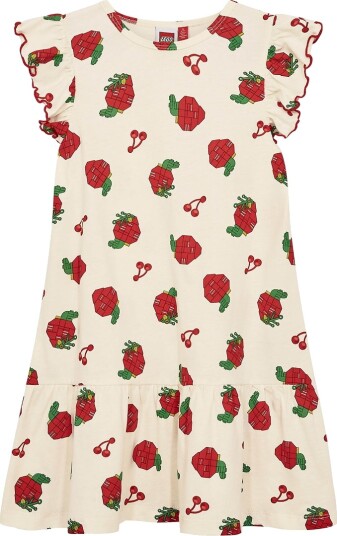 LEGO® Wear Kjole LWDana 202 Hvit m. Bær LEGO® Wear 5 år 110 Kjole Rød