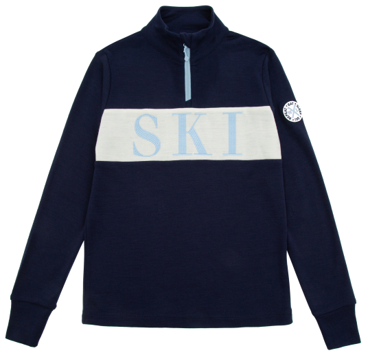 WoolLand Voss Merino Skigenser Barn Light Sky 134 140