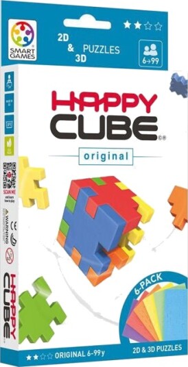 Cube Hjernetrim Brain Puzzle Happy Original 6-pack