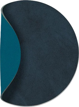 LIND DNA Nupo glassunderlag circle vendbar 1 stk. Midnight blue petrol