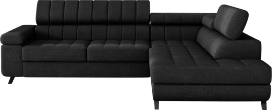 Amshyttan Sofa med Sjeselong 3 seter Svart