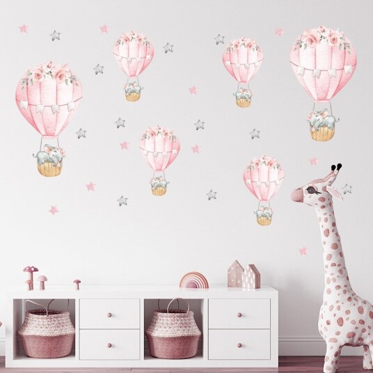 Rosa ballonger med elefanter Rosa ballonger med elefanter