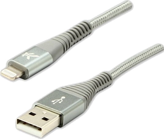 Usb Til Lightning-Kabel Logo Usb-A Til Lightning 2 M Sølv Usb Til Lightning-Kabel Logo Usb-A Til Lightning 2 M Sølv