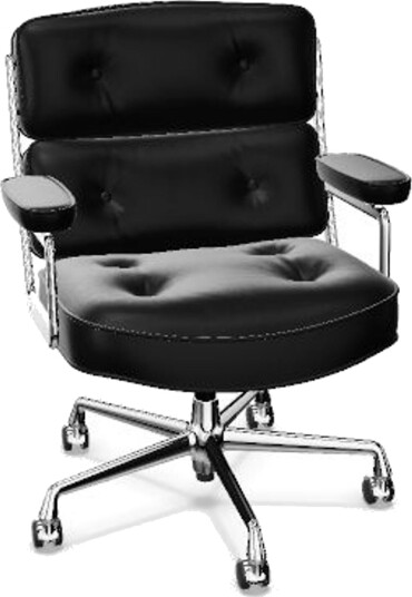 Vitra Lobby ES 104 kontorstol med sving armlener og vippemekanisme svart/ Krom Vitra Lobby ES 104 kontorstol med sving armlener og vippemekanisme svart/ Krom