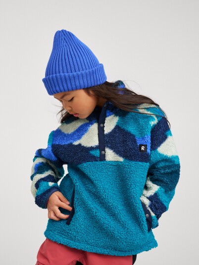 Reima Muhku Fleecetrøye Sparkly Blue 110 Reima Muhku Fleecetrøye Sparkly Blue 110