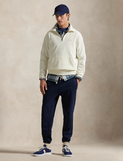 Polo Ralph Lauren Loopback Fleece Quarter-Zip Sweatshirt - Cream - XXL Polo Ralph Lauren Loopback Fleece Quarter-Zip Sweatshirt - Cream - XXL