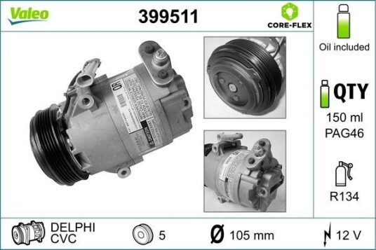VALEO 399511 AC-kompressor