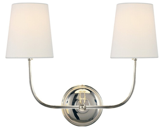 Vendome vägglampa dubbel nickel Vendome vägglampa dubbel nickel