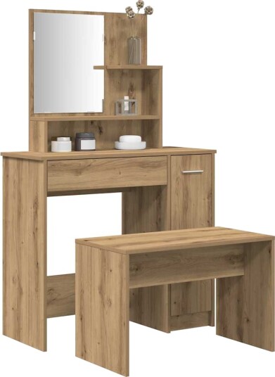 Sminkebordsett artisan eik konstruert tre 8721158760869