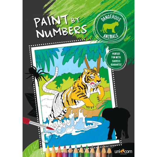 Mandalas Paint by Numbers malebok Farlige dyr