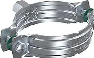 Walraven 2S Rørb. 113 118Mm   Elforzinket 2 Skrue Rørbøjle Uiso. Og M8/10 Gevind