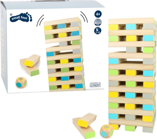 Small Foot Vaklende Tårn XXL Barnespill med 60 Deler for Barn 3+ År Small Foot Vaklende Tårn XXL Barnespill med 60 Deler for Barn 3+ År