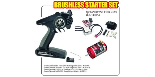 Kyosho Starter Set 1:10 BLS 4WD KT331-37034-37051B-82274