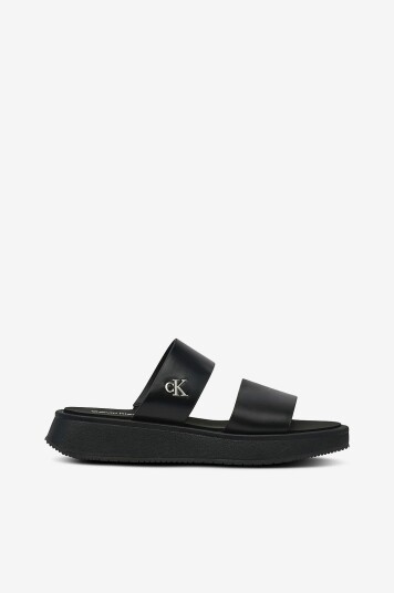 Calvin Klein Sandaler Sandal Slide Double Strap Svart