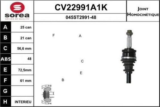 Drivledd EAI CV22991A1K Drivledd EAI CV22991A1K