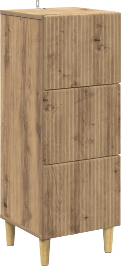 vidaXL Skuffeskap Artisan eik 33 x 34,5 x 90 cm Konstruert tre