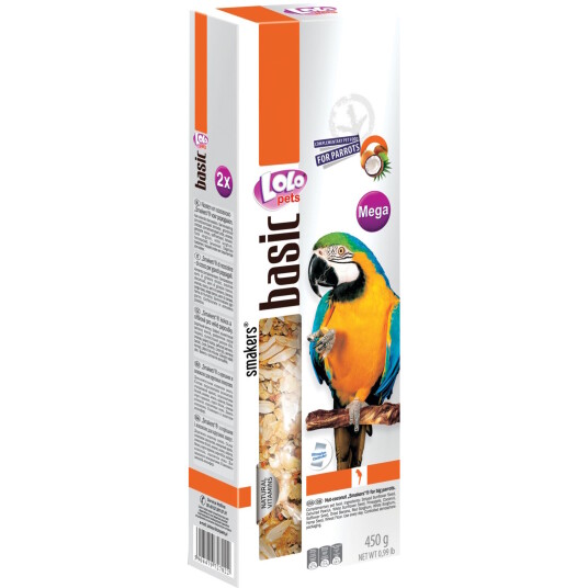 Lolo Pets Frøstenger til Papegøye med Nøtter og Frukt MEGA Lolo Pets Frøstenger til Papegøye med Nøtter og Frukt MEGA