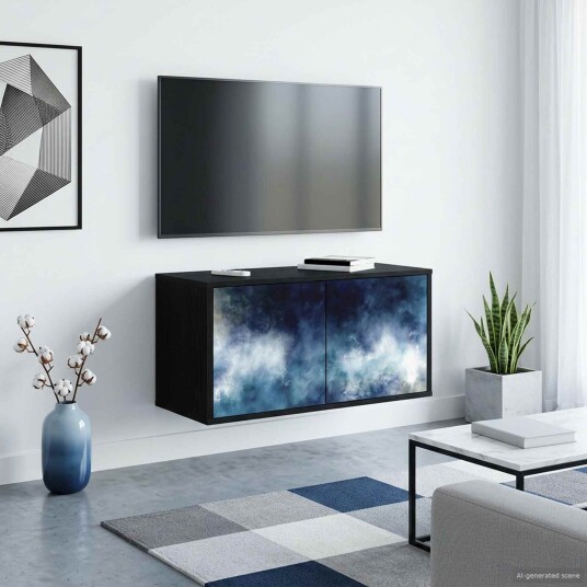 vidaXL Vegghengt TV skap RAALTE 69 x 33 x 40 cm Svart eik