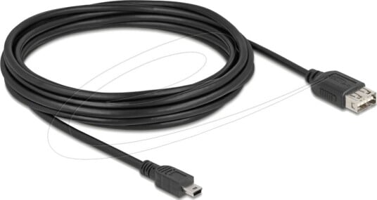 Delock Usb Kabel Mini Usb Type B Hann Til Usb Hunn Reversibel Usb 2.0 5 M Easy Usb Svart