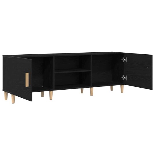  TV skap Svart eik 150 x 30 x 50 cm Konstruert tre