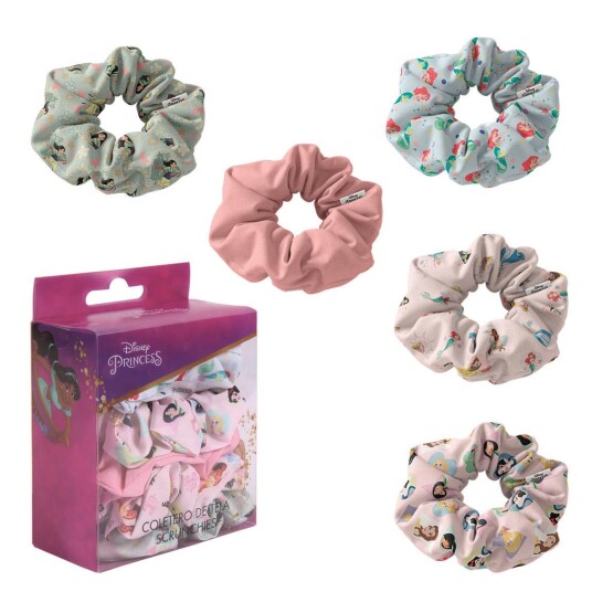 Cerda - Hair Accessories Scrunchies 5 pieces - Disney Princess  2500001913 
