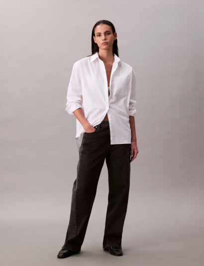 Calvin Klein Jeans Poplin Relaxed Shirt - White - XS Calvin Klein Jeans Poplin Relaxed Shirt - White - XS