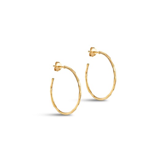 Enamel Copenhagen Organic Arena Medium Hoops Gullfarge 30 mm
