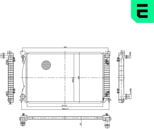 Radiator, motorkjøling ERA 673277