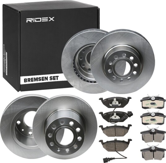 Bremseskiver og klosser RIDEX 3405B1641