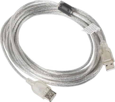Lanberg Usb Forlengelseskabel Usb Hann Til Usb Hunn Usb 2.0 5 M Gjennomsiktig