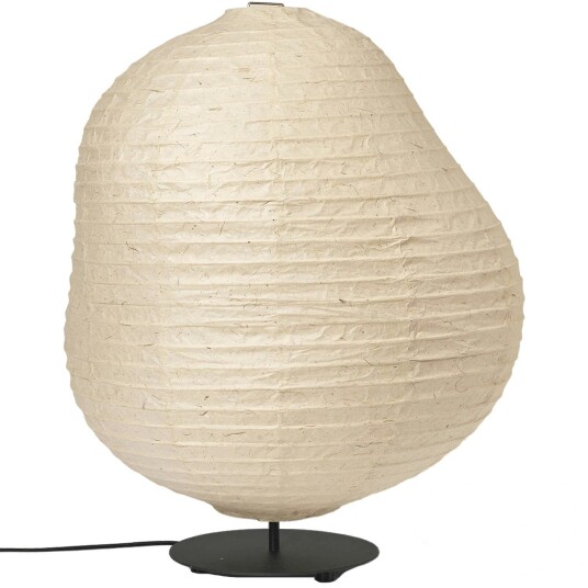 Kurbis Gulvlampe Ø60 cm Naturlig/Sort Low Kurbis Gulvlampe Ø60 cm Naturlig/Sort Low