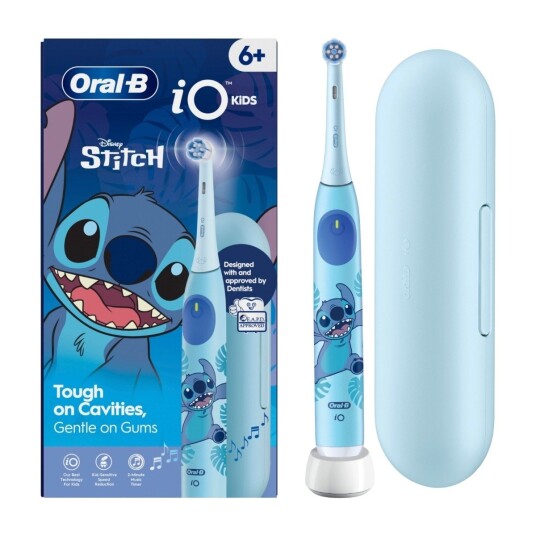 Oral-B iO Kids Disney Stitch Elektrisk Tannbørste med Reiseetui Oral-B iO Kids Disney Stitch Elektrisk Tannbørste med Reiseetui