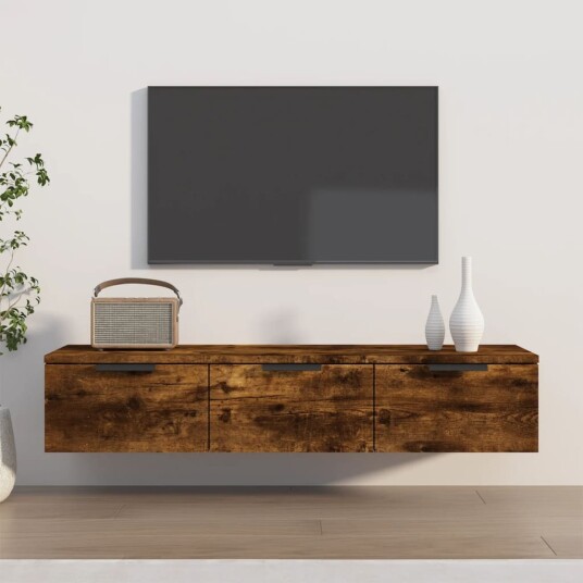 vidaXL Veggskap r?kt eik 102x30x20 cm konstruert tre vidaXL Veggskap r?kt eik 102x30x20 cm konstruert tre
