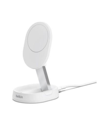 Belkin BoostCharge Pro Qi2 Magnetisk Trådløs Lader Stativ 15W Hvit