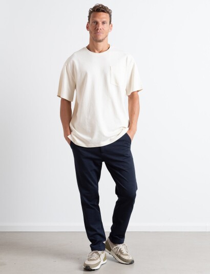 Clean Cut Copenhagen Calton Structured Tee Cream S