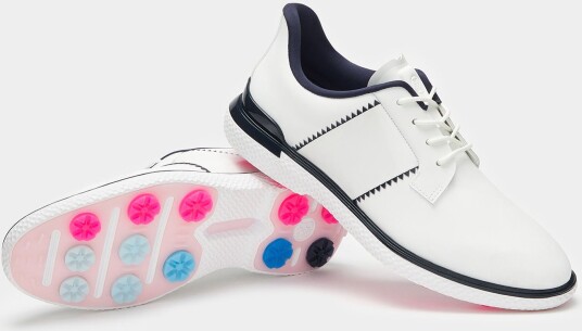 G/Fore Galavant2r Side Dtripe Kiltie Hvit Blå Golfsko herre Snow/Twilight