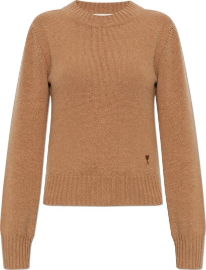 Ami Paris Dame Strikkevarer Brun XL, Ami Paris Dame Strikkevarer Brun XL,