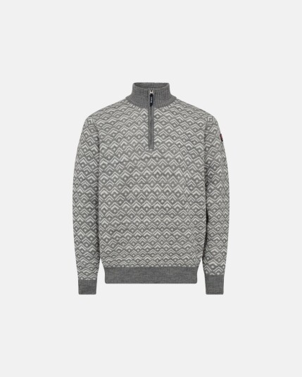 Dovre Genser 'half zip' 100% Ull Grå Dovre Genser 'half zip' 100% Ull Grå
