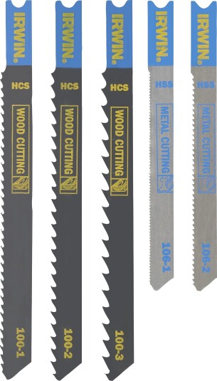 Irwin IRWIW1014502 Stikksagblader U-Skaft - 5 Stk. (Tre & Metall)