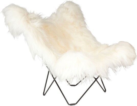 Cuero Design Cuero Design Mariposa Butterfly Chair Wild White Lenestoler
