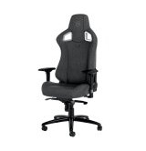 Noblechairs EPIC TX - Stol - ergonomisk - armlener - T-formet - tipping - aluminium, polyuretan, stoff, minneskumplast, nylon/polyetylen, kaldskum, stålramme - antrasitt