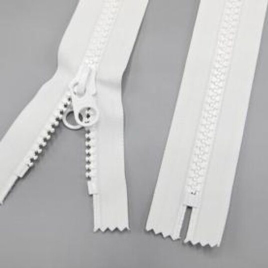 Glidelås YKK  60 cm lukket hvit