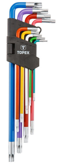 Topex Torx Nøkkelsett, Type L T10-T50 9 Stk. (35D969) Topex Torx Nøkkelsett, Type L T10-T50 9 Stk. (35D969)
