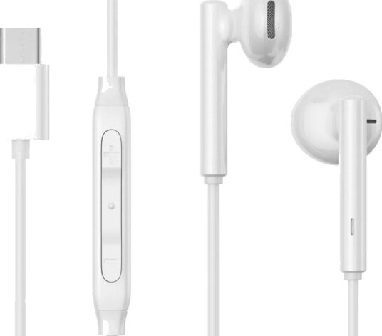 SiGN iPhone 16 Hodetelefoner USB-C Halv In-Ear Kablet Hvit