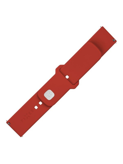 FIXED Silicone Strap Smartwatch Universal 22 mm Red