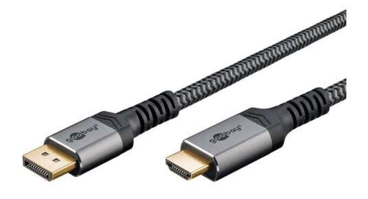 Pro HDMI 2.0 - DisplayPort 1.2 Kabel 3m Svart