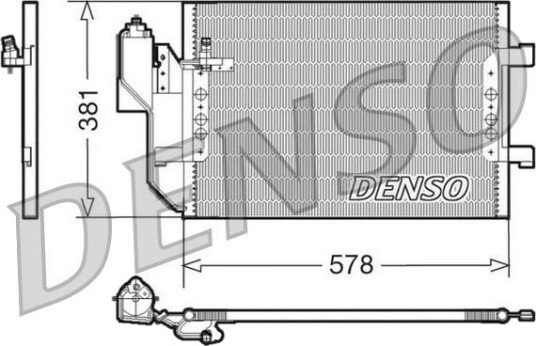 Kondensator, klimaanlegg DENSO DCN17002 Kondensator, klimaanlegg DENSO DCN17002