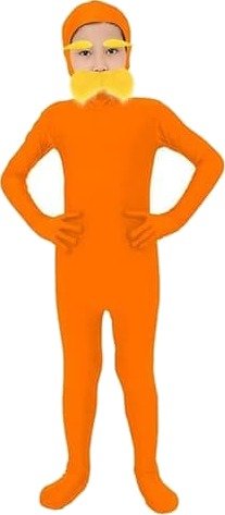 Halloween Spandex Heldrakt med Ansiktsåpning og Falskt Skjegg 150 cm XS