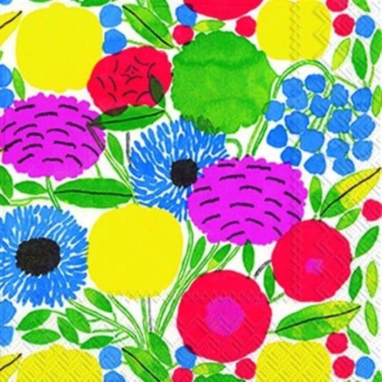 Marimekko servietter kaffe Sitruunapuu pink