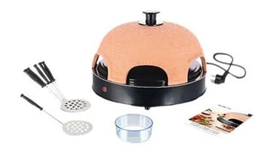 Emerio PO-115984 Pizzarette pizza oven terracotta orange